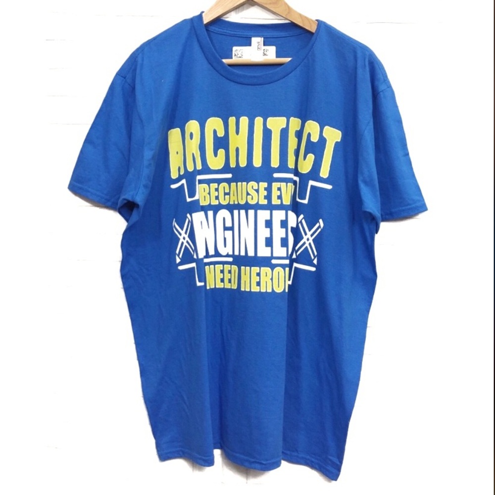 Architect Blue Graphic Mens Short Sleeves …
